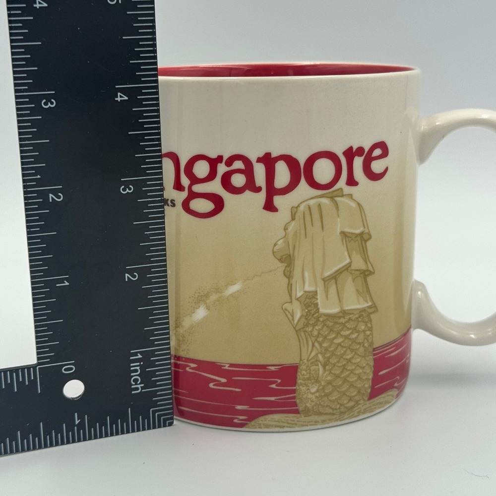 Starbucks Singapore Global Icon Series Coffee Mug 16oz Red Cream Skyline 2015 - Picture 14 of 16